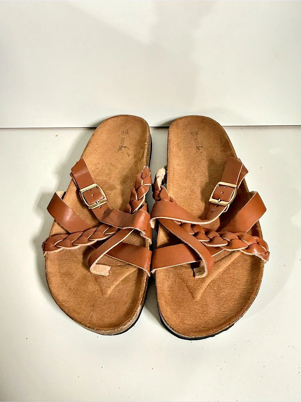 🥳 5 for $25 BUNDLE Just Be Braided Strap Sandals in Brown US 10